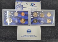 Full 2001 US Mint proof set coins