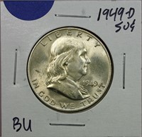 1949-D Walking Liberty Half Dollar BU