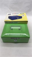 Niob Metal Cash Box W/ Key - Green