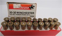 (20) Rounds of Winchester 30-30 win 150GR.