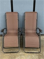 2 Folding Patio Reclining Chairs