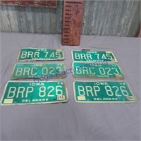 3 sets of license plates
