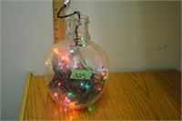 cider drink glass jar with christmas lights