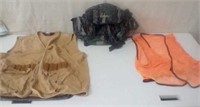 Redhead hunting vest, Cabela's camo bag