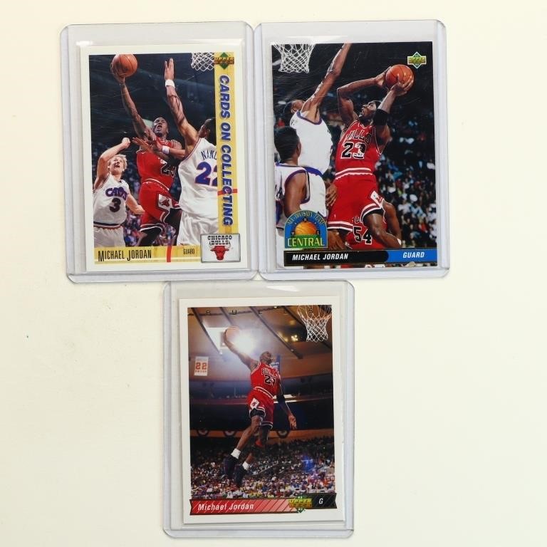 Lot of 3 Michael Jordan 1992 and 1993 Upper deck E