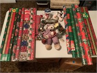 Christmas wrapping paper and misc