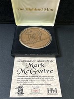 Mark McGwire 1/2 Troy Pound Solid Antiqued Copper