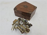 1892 Stanley Sextant w London Rosewood Box