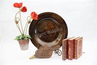 Hard Cover Books , Display Plate, Floral