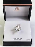 Gorgeous Sterling CZ By Pass Ring (Giani Bernini)