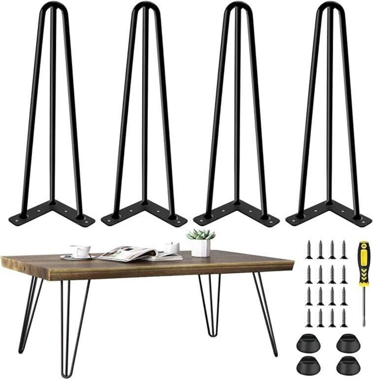 Metal Black Table Legs (Set of 4) - Heavy Duty