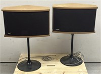 Pair Bose Speakers MCM Tulip Base