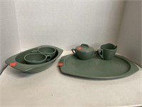 Group Lot Plastic Dish Set