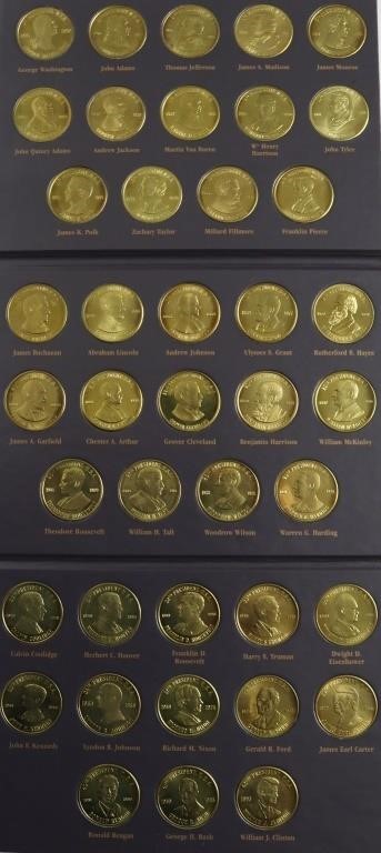 PRESIDENT MEDAL COLLECTION BRASS  NO GOLD