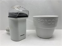 Electric Air Popper - Works & Ceramic Popcorn Bowl