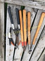 Assortment of loppers and shears