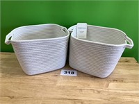 Brightroom Coiled Rope Basket lot of 2