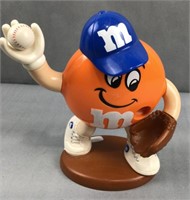M&M candy dispenser baseball player. Candy comes