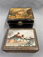 (2) European Decorative Trinket Boxes