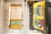 Tote of Vintage Paper Labels From Cans, Tote of