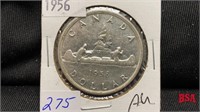 1956 Canadian silver dollar