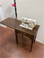 Nelco Sewing Machine with cabinet untested