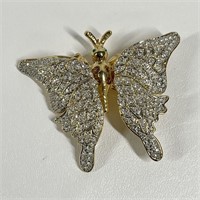 Vintage Butterfly Brooch w/ Moving Wings