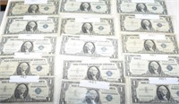 HUGE LOT US SILVER CERTIFICATE BANK NOTES !