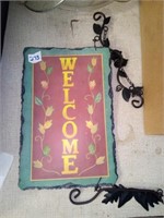 Welcome sign plaque