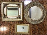 Trio Of Decorative Framed Mirrors