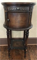 Vintage Side Table w/Leather Top