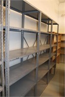 Lot of 3 Heavy Duty Adjustable Gray Shelving Units