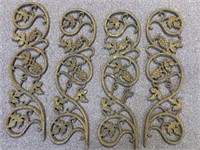 Four  wrought iron, grape pattern, decorative