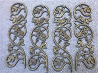 Four Decorative iron great pattern pieces