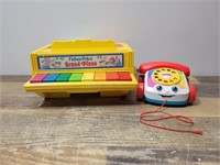 Fisher Price Grand Piano Toy and Telephone.