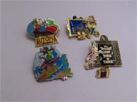 (4) Disney GOOFY 3d Themed Pins