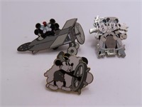 (3) Disney Black&White Mickey Pins