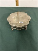 Large Silverplated Trinket/Jewelry Box
