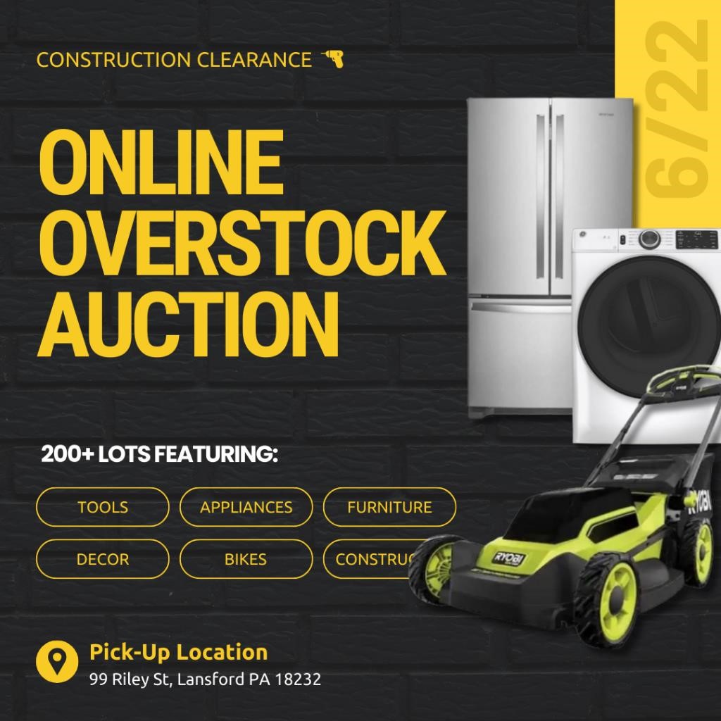 OVERSTOCK CONSTRUCTION MATERIALS AND MORE #119