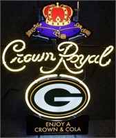 Crown Royal Whisky / Green Bay Packers Neon Light
