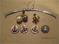 GF Lot To Include PIns, Watch Band, Earrings,