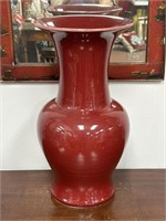Chinese Oxblood Baluster Vase