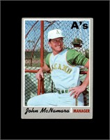 1970 Topps High #706 John McNamara VG to VG-EX+