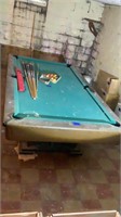 Pool table , pool cues and balls