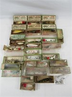 25-30 CREEK CHUB LURES, MANY IN BOXES: