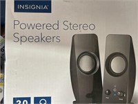 INSIGNIA POWERED STEREO SPEAKERS RETAIL $20