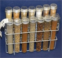 Test Tube Style Spice Rack And Spices