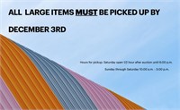 All Large Items MUST Be Picked Up By December 3rd