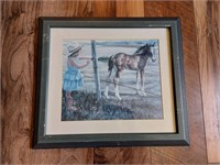 Framed Matted Artwork Print Picture Foal Horse
