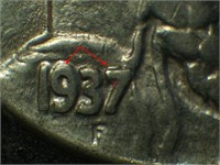 1937 DDO ERROR Buffalo Nickel